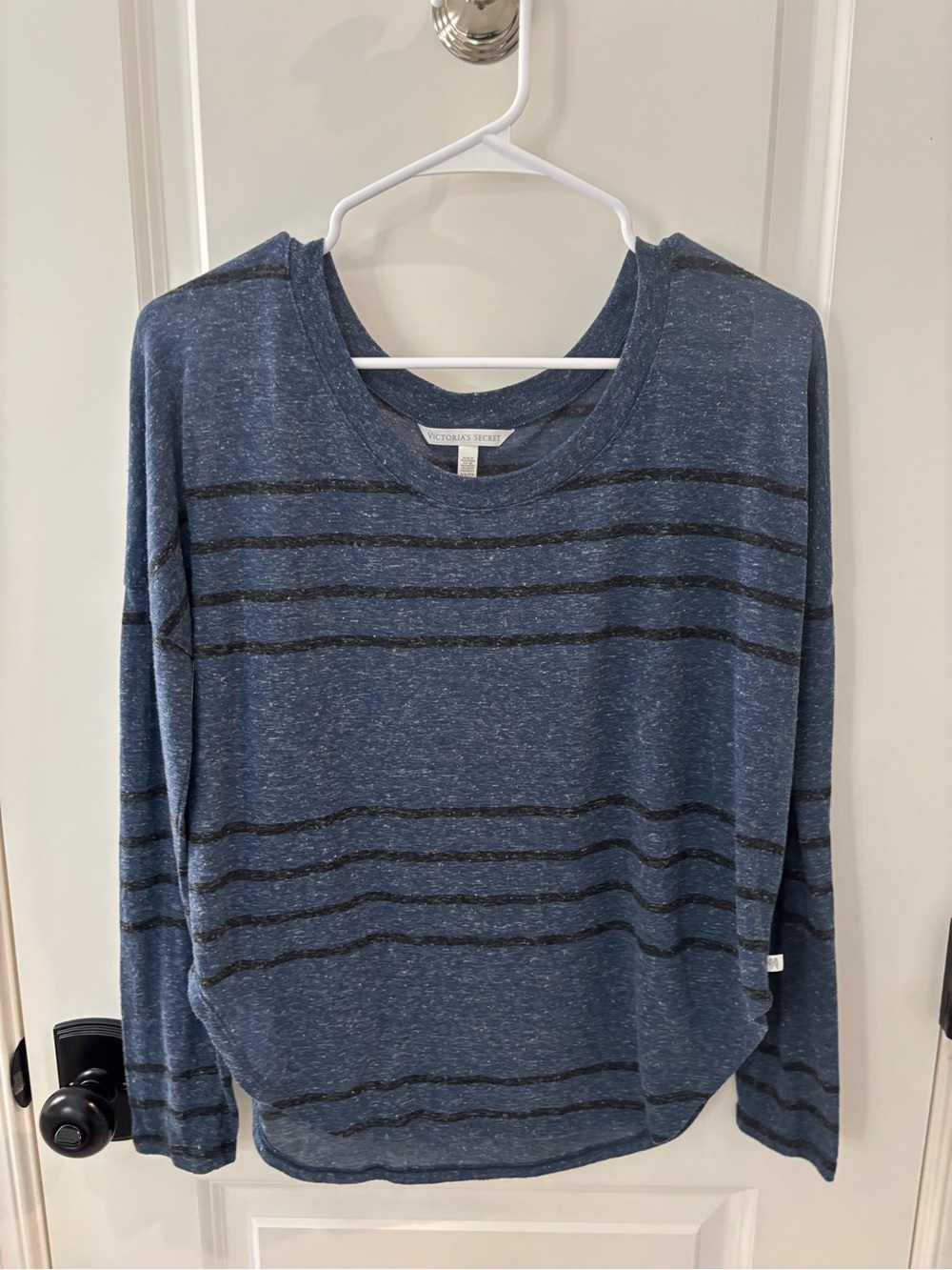 Women’s Blue Striped Long Sleeve Tee